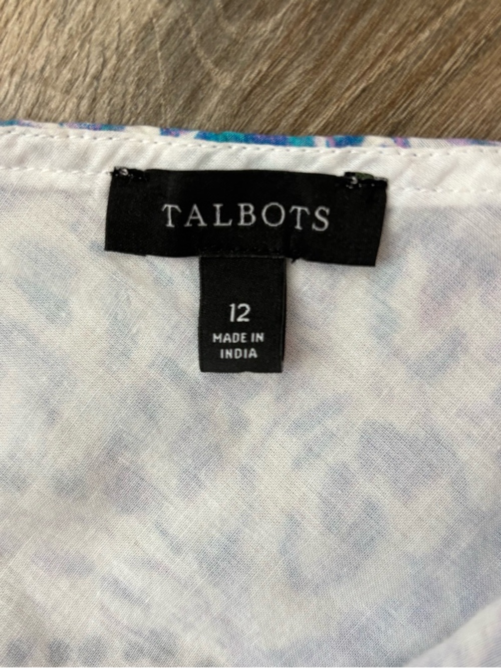 Talbots Tiered Cotton Maxi Dress Watercolor Medallions Women’s 12 - Picture 12 of 15